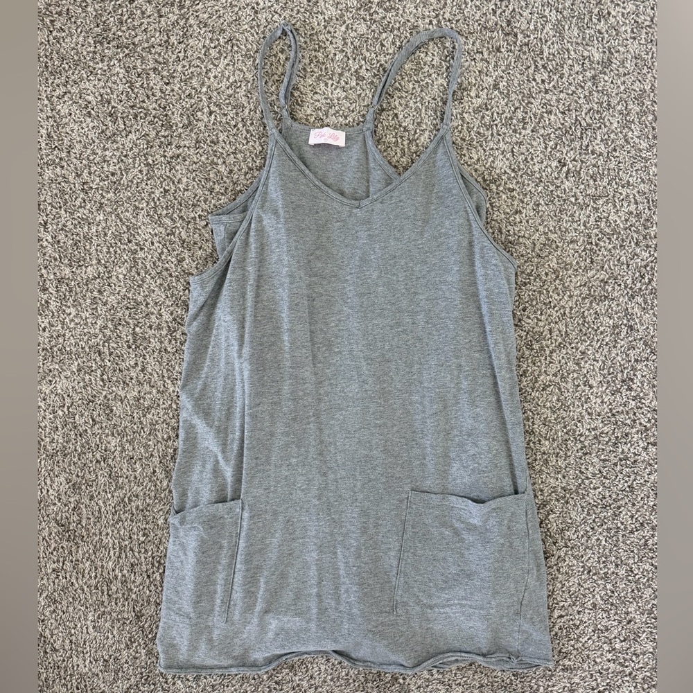Pink Lily Gray Romper